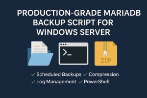 Production-Grade MariaDB Backup Script for Windows Server (PowerShell)