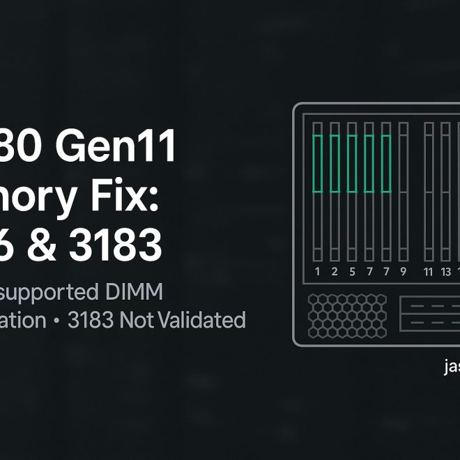 Fixing HPE DL380 Gen11 Memory Errors 3046 and 3183
