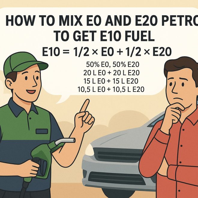 How to Mix E0 and E20 Petrol to Safely Get E10 Fuel