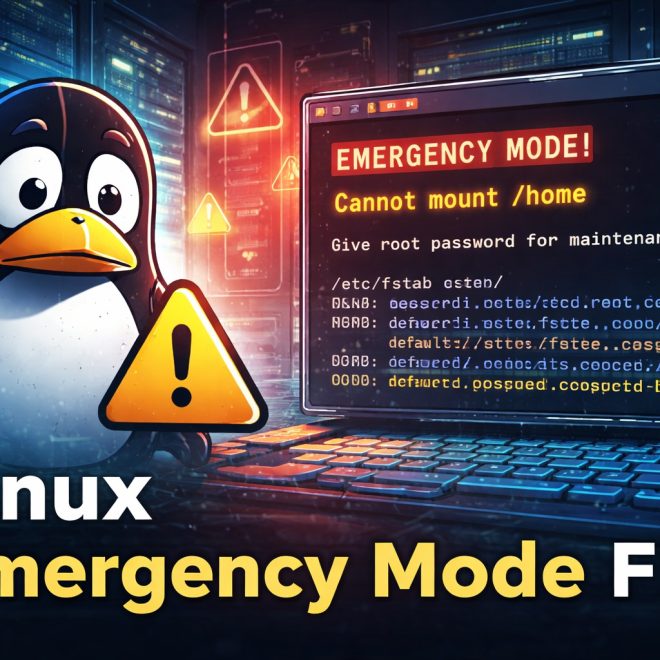 Linux Boot Drops to Emergency Mode Because of /etc/fstab