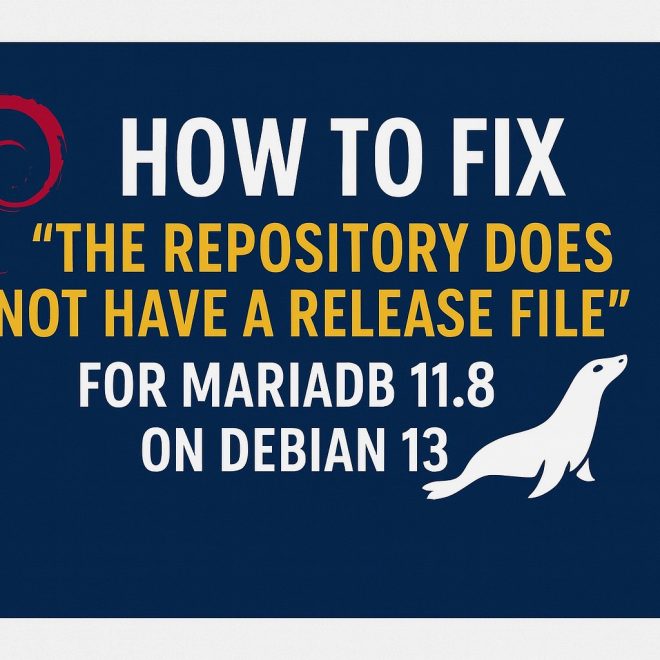 Fixing “The repository does not have a Release file” Error for MariaDB on Debian 13