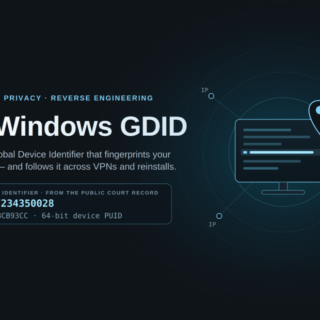 Anatomy of the Windows GDID: How Microsoft’s Global Device Identifier Is Minted, Stored, and Transmitted – and What It Means for Individual Privacy
